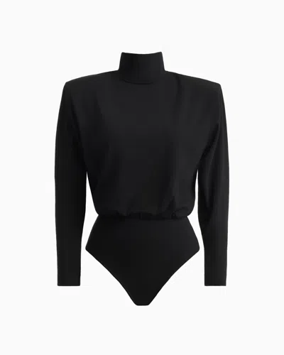 Dodiee Sarah Open-back Bodysuit In Noir In Black