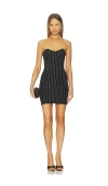 Dodiee Skyla Pinstripe Tube Dress In Multi