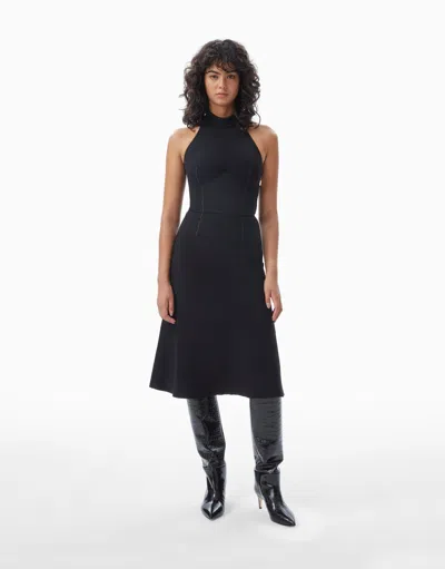 Dodiee Sofia Sculpt-knit Midi Dress In Noir In Black
