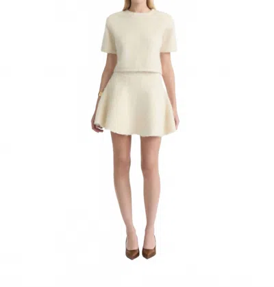 Dodiee Women's Talia Short Sleeve Top In Cream In White