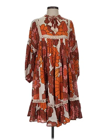 Pre-owned Dodo Bar Or Casual Dress In Orange
