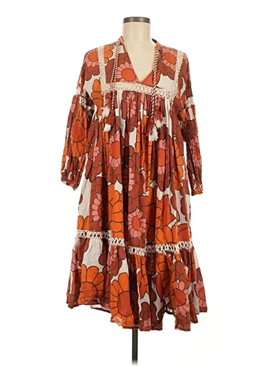 Pre-owned Dodo Bar Or Casual Dress In Orange