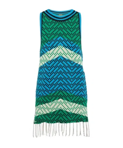 Dodo Bar Or Embellished Jacquard Tank Top In Green