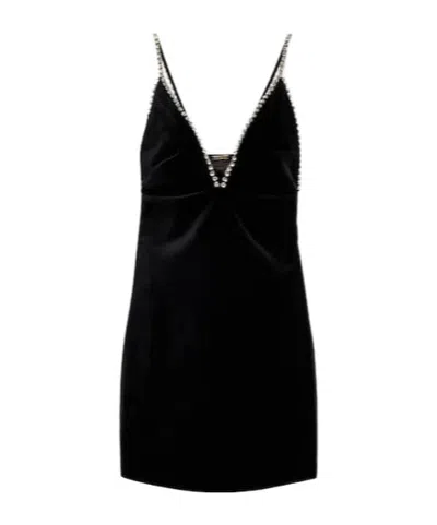 Dodo Bar Or Embellished Velvet Minidress In Black