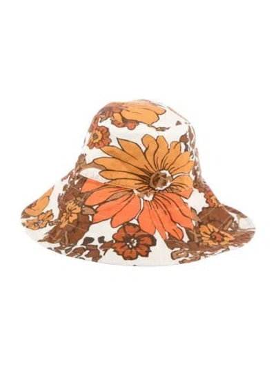 Pre-owned Dodo Bar Or Fabric Bucket Hat In Orange