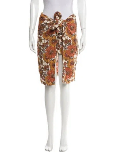 Pre-owned Dodo Bar Or Floral Print Knee-length Skirt W/ Tags In Multi