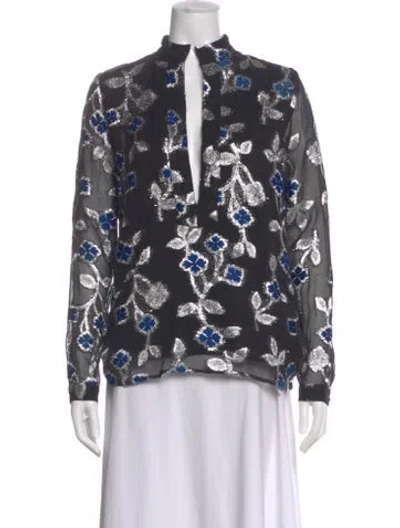 Pre-owned Dodo Bar Or Floral Print Long Sleeve Blouse In Multi