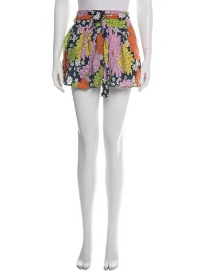 Pre-owned Dodo Bar Or Floral Print Mini Skirt In Purple