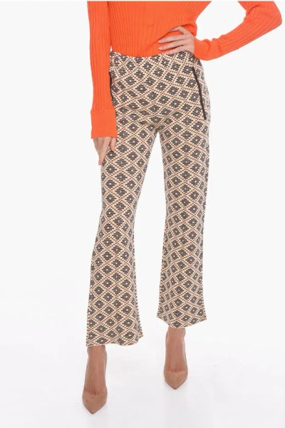 Dodo Bar Or High-waisted Emiyo Trousers With Flared Leg In Neutral