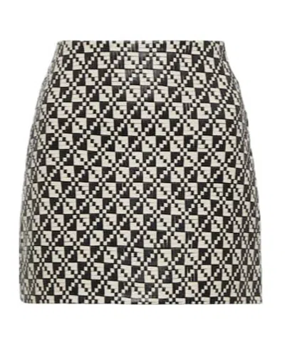 Dodo Bar Or Leather Miniskirt In Black