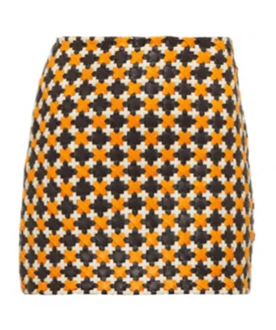 Dodo Bar Or Leather Miniskirt In Black