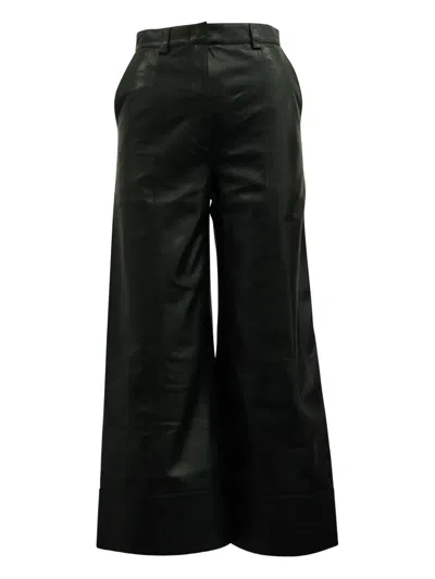 Dodo Bar Or Leather Trousers In Black