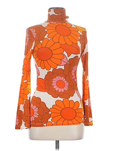 Pre-owned Dodo Bar Or Long Sleeve Blouse In Orange