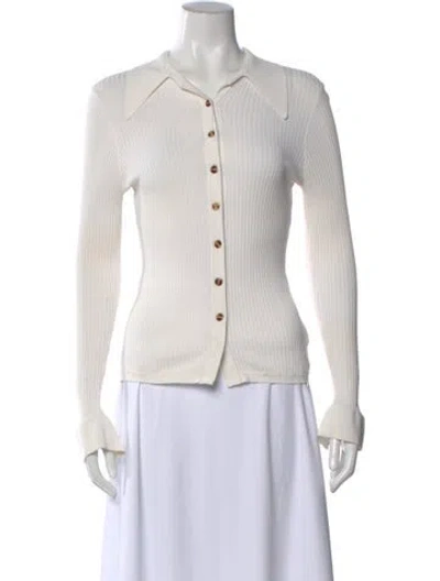 Pre-owned Dodo Bar Or Long Sleeve Top In White
