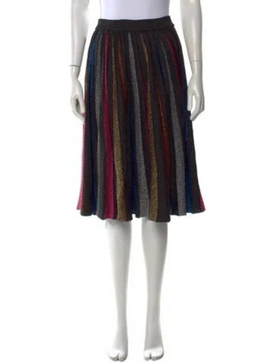 Pre-owned Dodo Bar Or Merino Wool Midi Length Skirt In Black