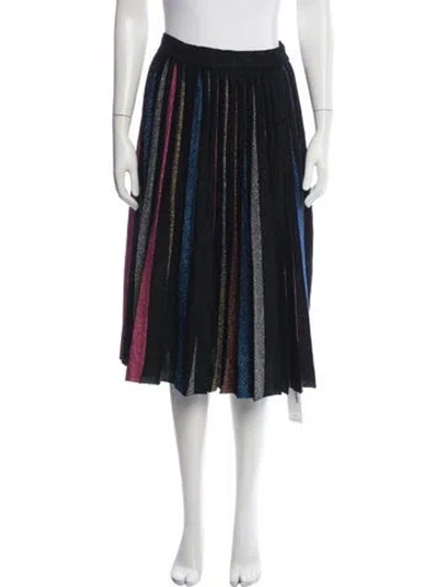Pre-owned Dodo Bar Or Merino Wool Midi Length Skirt In Black