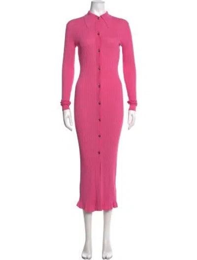 Pre-owned Dodo Bar Or Midi Length Dress In Pink