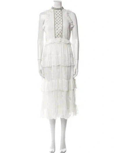 Pre-owned Dodo Bar Or Nylon Long Dress In Neutral