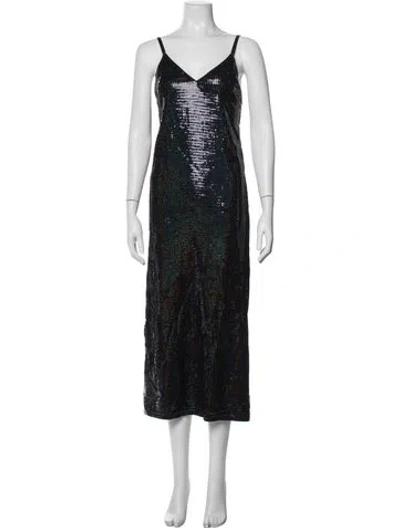 Pre-owned Dodo Bar Or Nylon Midi Length Dress In Black