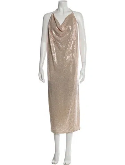 Pre-owned Dodo Bar Or Nylon Midi Length Dress In Neutral