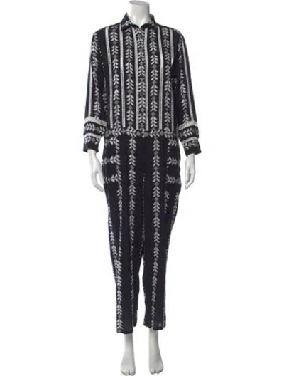 Pre-owned Dodo Bar Or Patterned Jumpsuit In Black