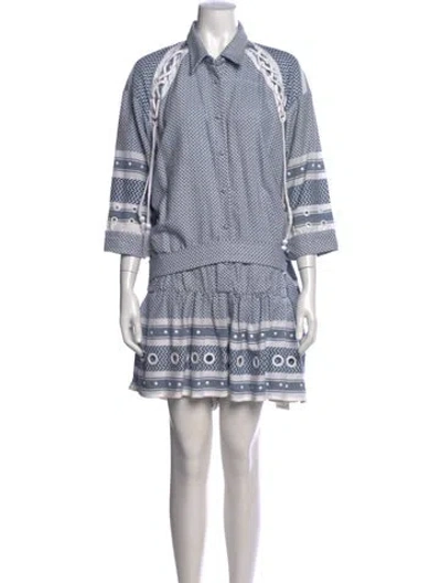 Pre-owned Dodo Bar Or Patterned Jumpsuit In Blue