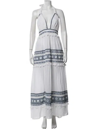 Pre-owned Dodo Bar Or Patterned Long Dress In Neutrals