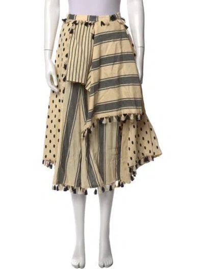 Pre-owned Dodo Bar Or Patterned Long Skirt In Neutrals