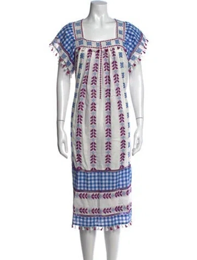 Pre-owned Dodo Bar Or Patterned Midi Length Dress W/ Tags In Neutrals