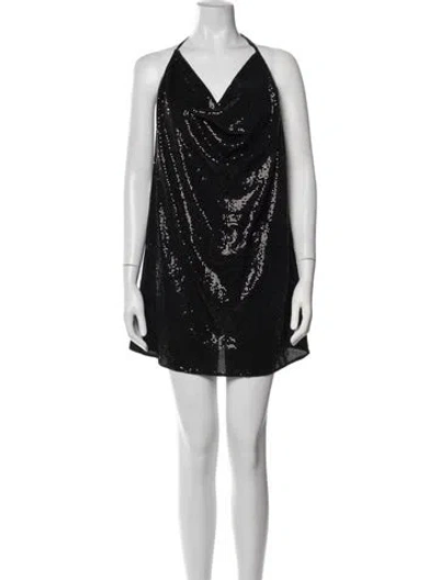 Pre-owned Dodo Bar Or Patterned Mini Dress In Black