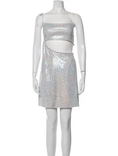 Pre-owned Dodo Bar Or Patterned Mini Dress In Multicolor