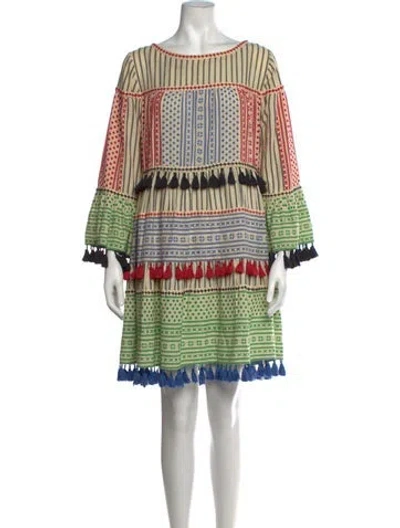Pre-owned Dodo Bar Or Patterned Mini Dress In Neutrals