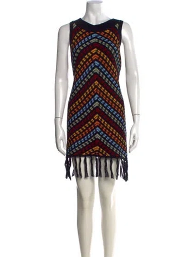 Pre-owned Dodo Bar Or Patterned Mini Dress W/ Tags In Black