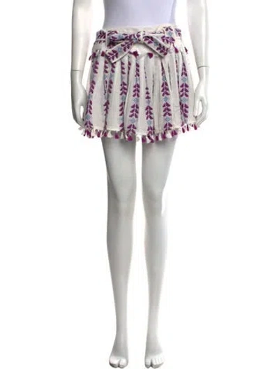 Pre-owned Dodo Bar Or Patterned Mini Skirt In White