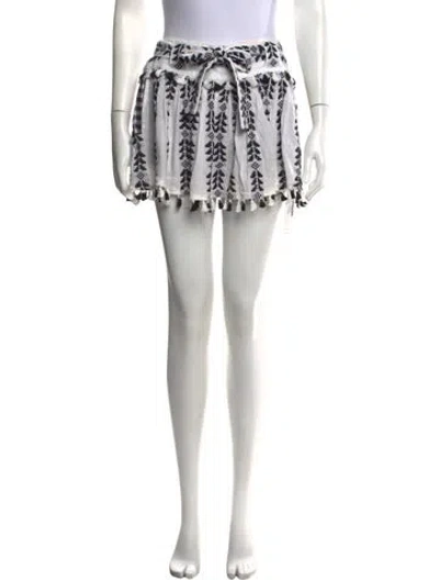 Pre-owned Dodo Bar Or Patterned Mini Skirt In White