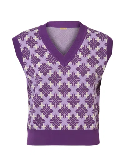 Dodo Bar Or Patterned V-neck Vest In Multi