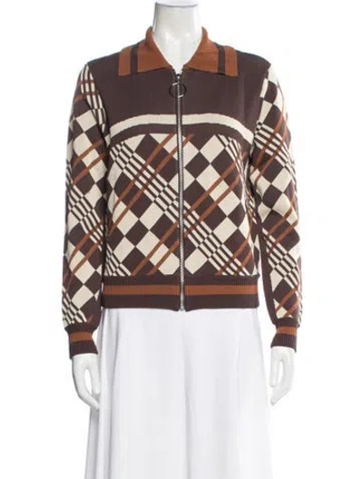 Pre-owned Dodo Bar Or Plaid Print Jacket In Multi