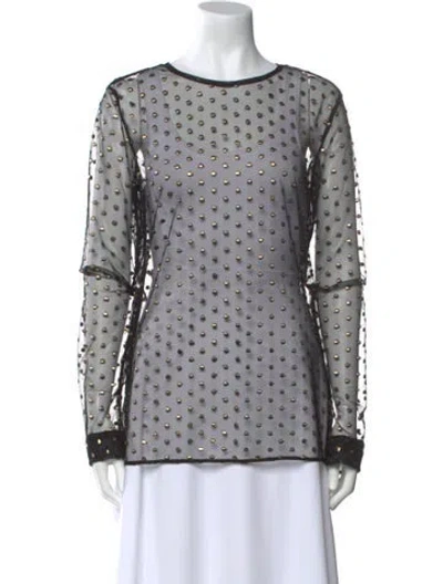 Pre-owned Dodo Bar Or Polka Dot Print Bateau Neckline Sweatshirt In Multi
