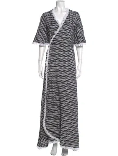 Pre-owned Dodo Bar Or Polka Dot Print Long Dress W/ Tags In Multi