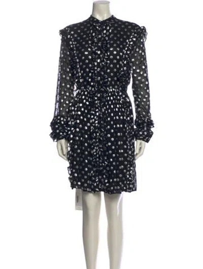 Pre-owned Dodo Bar Or Printed Knee-length Dress In Black