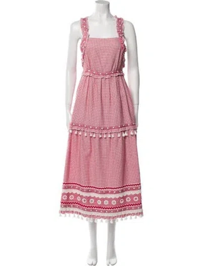 Pre-owned Dodo Bar Or Printed Long Dress In Multi