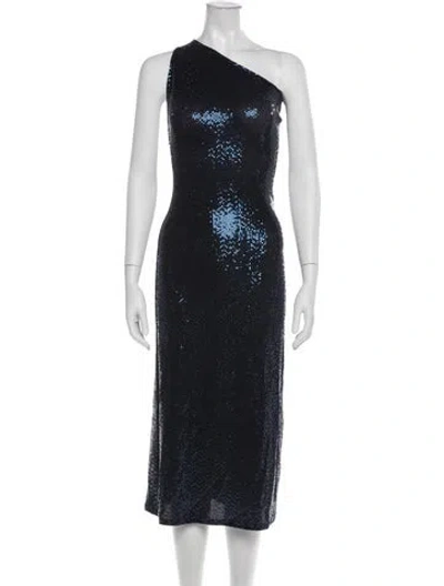 Pre-owned Dodo Bar Or Printed Midi Length Dress In Blue