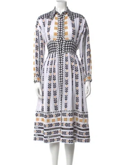Pre-owned Dodo Bar Or Printed Midi Length Dress In Multi