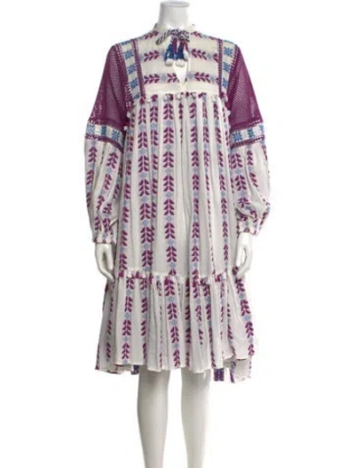 Pre-owned Dodo Bar Or Printed Midi Length Dress In Multi