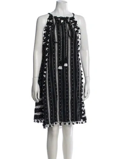 Pre-owned Dodo Bar Or Printed Mini Dress In Black