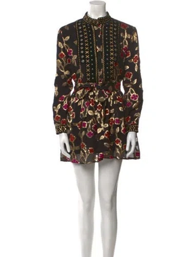 Pre-owned Dodo Bar Or Printed Mini Dress In Multi