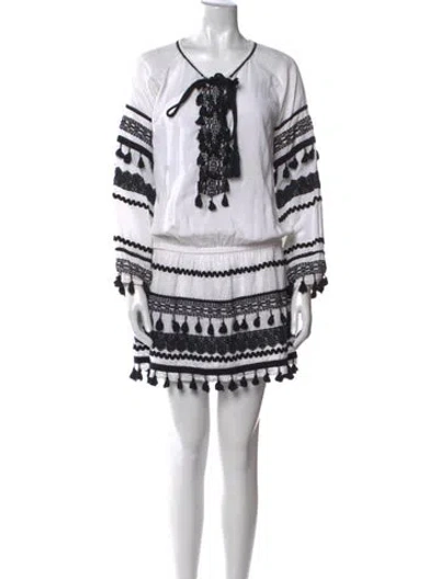 Pre-owned Dodo Bar Or Printed Mini Dress In Neutral