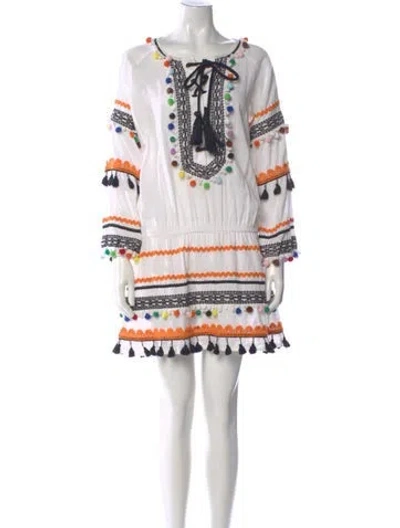 Pre-owned Dodo Bar Or Printed Mini Dress In Neutral