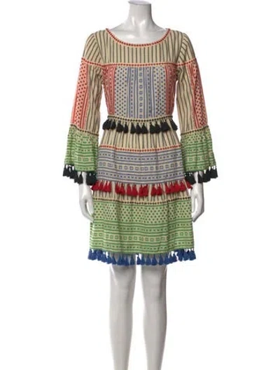 Pre-owned Dodo Bar Or Printed Mini Dress In Neutrals