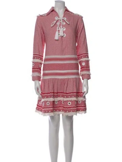 Pre-owned Dodo Bar Or Printed Mini Dress In Red